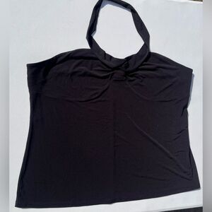 Lane Bryant Elegant Black Halter Top